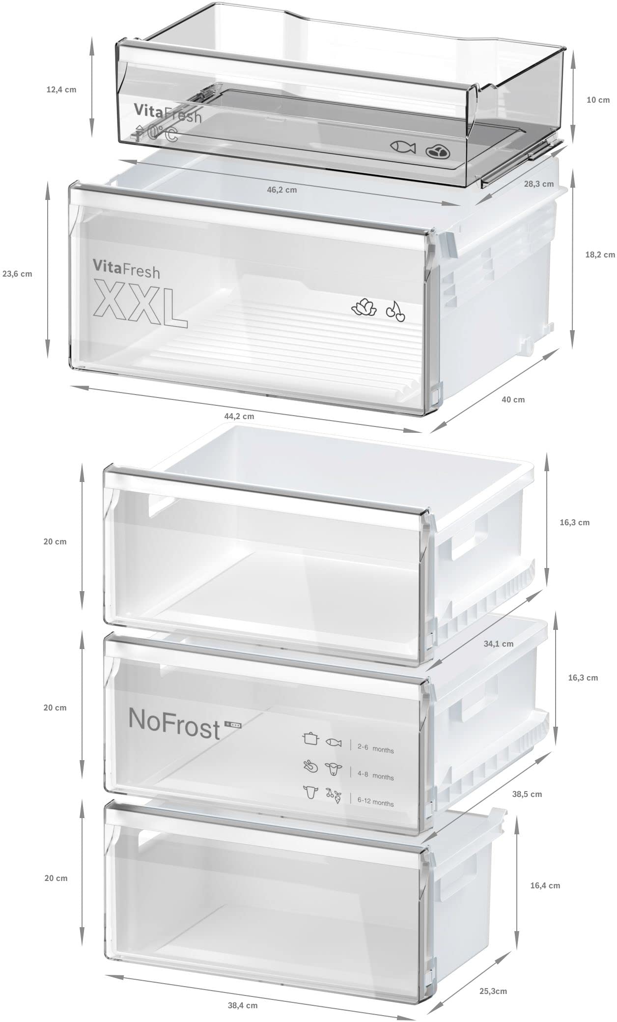 Bosch Serie 4 Kühl-Gefrier-Kombination 186x60 cm Total No Frost KGN362LAF
