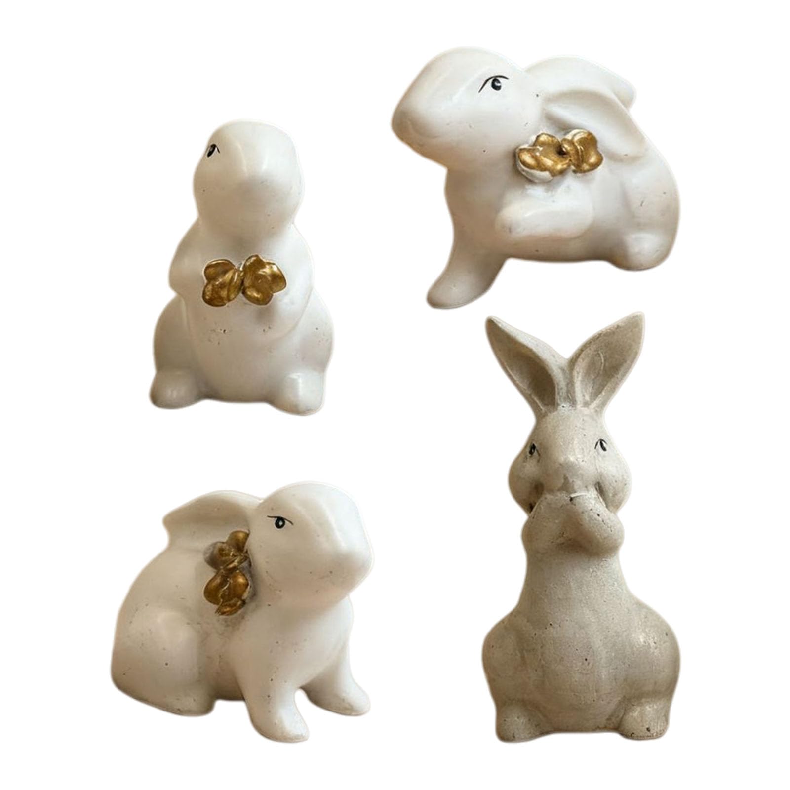 Figurine Conigli Sculture Statue Conigli Primaverili Figurine da Collezione Decorazione Pasquale per Interni Ornamento Decorativo Decorazioni pasquali per Interni