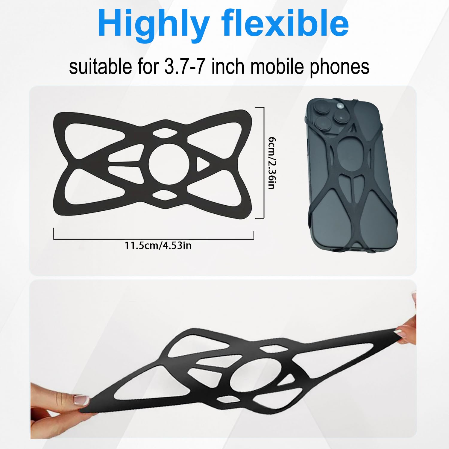 Un soporte de teléfono de pilar, con asa de agarre para coche, soporte de clip para camión, camioneta, SUV, furgoneta, excavadora, cargador frontal, Jeep, apto para iPhone, Samsung y todos