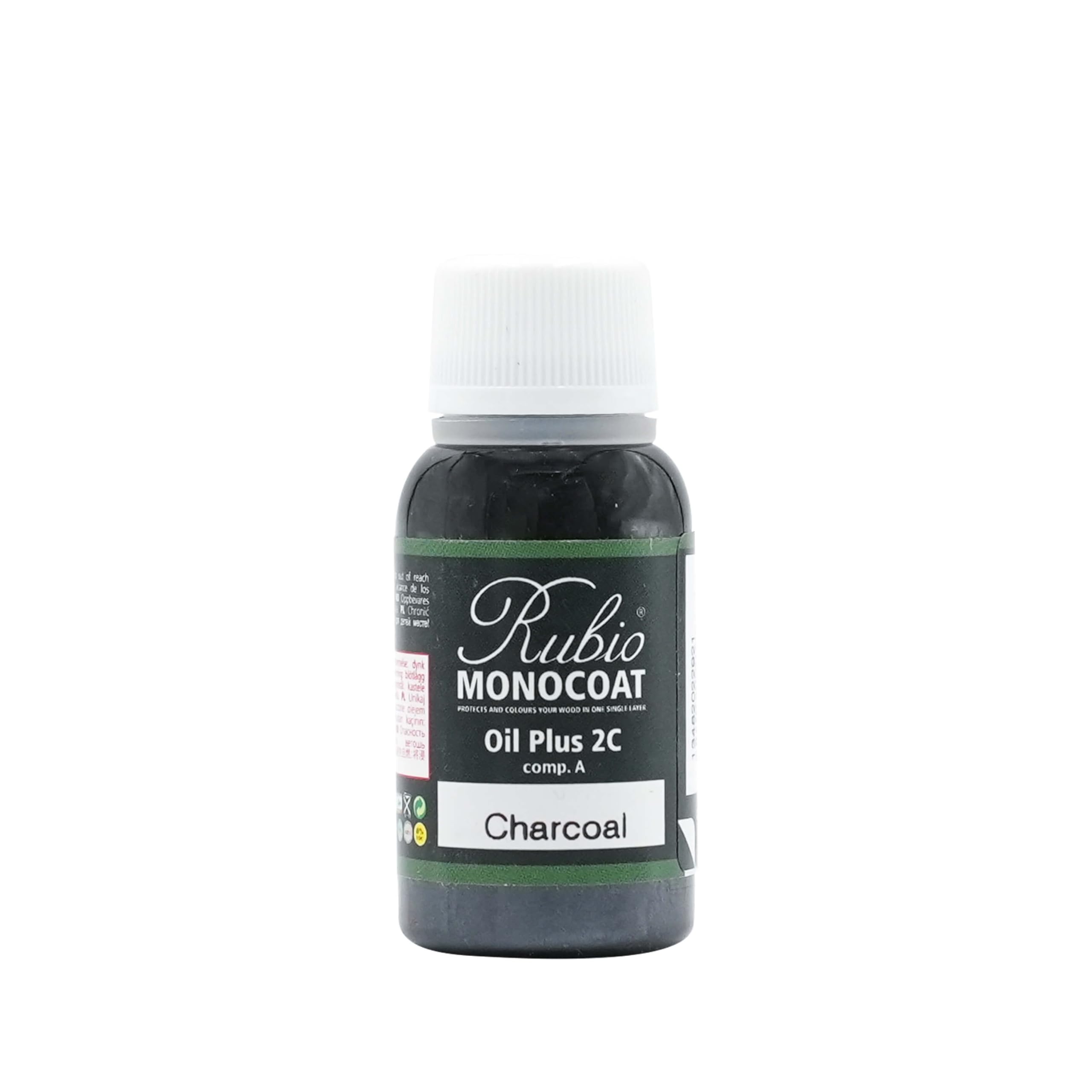 Rubio Monocoat Wood Stain & Finish Sample - Charcoal | Oil Plus Part A | Quick-Dry, Eco-Friendly Linseed Wood Oil for Indoor Use | Ideal for Sampling