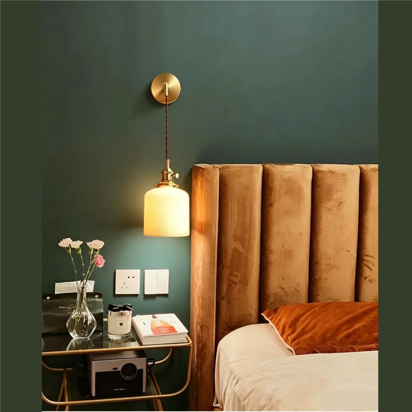Sconce decorata in ceramica a righe retrò nordica