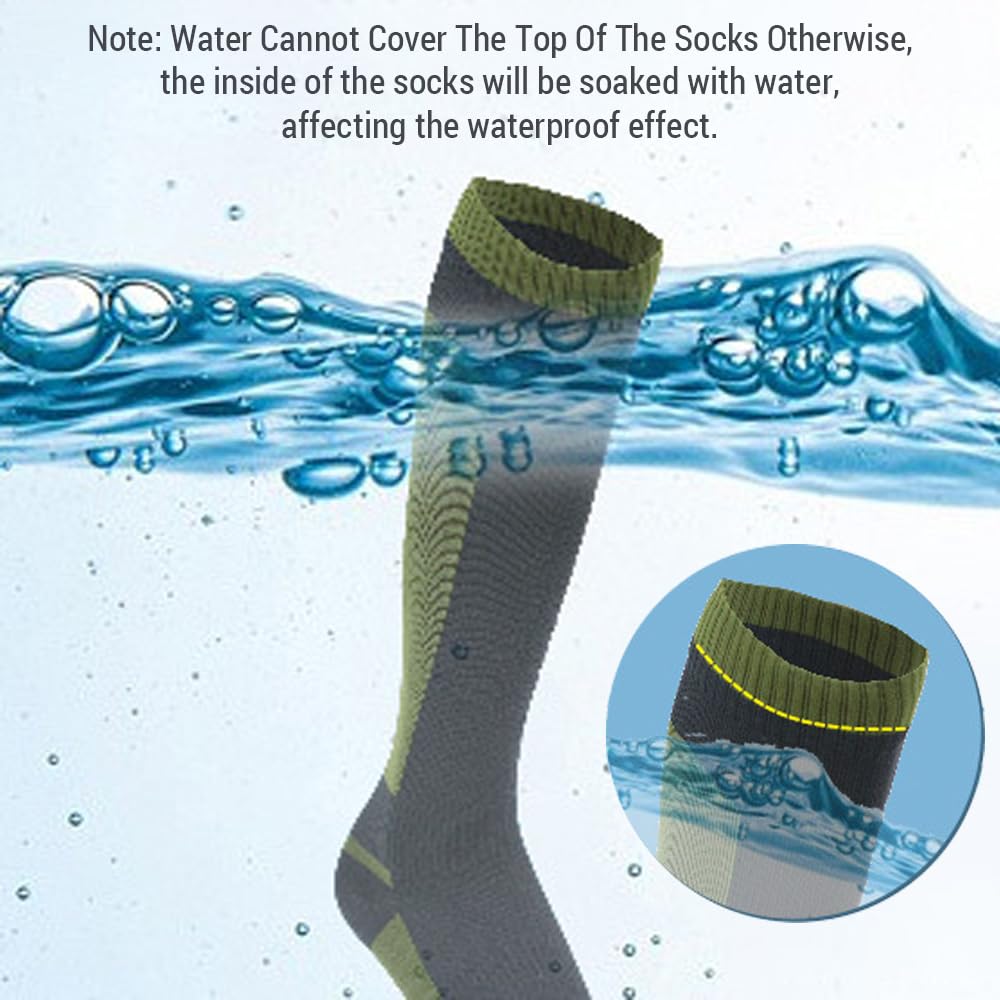 Pilipane Socks Long Tube Hiking Socks for Outdoor Activities Keep Feet Warm and Dry for Adventurers Army Green Black S M L XL