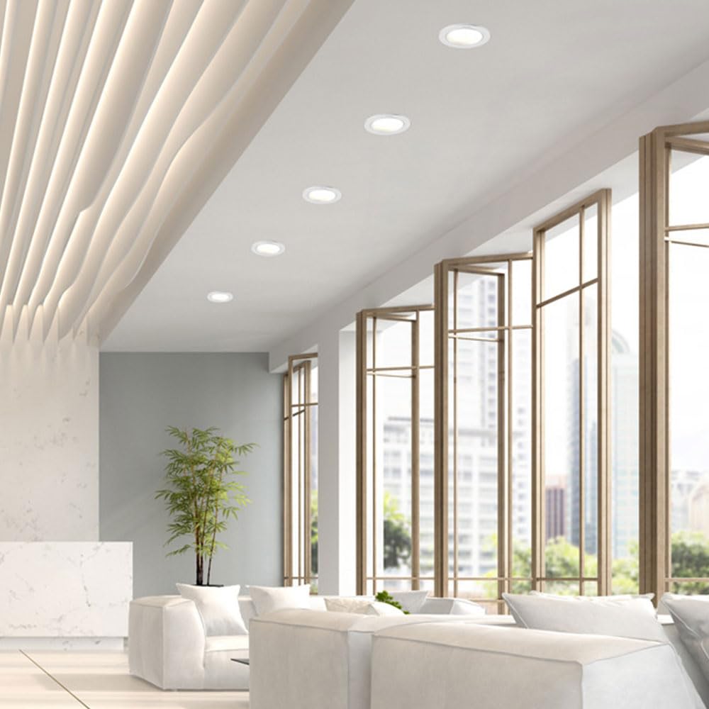 LED empotrable de Techo Comercial para hogar, Sala de Estar y Dormitorio. de Aluminio, 12/15/21 W, luz empotrada, Paquete de 1 o 4 Unidades.