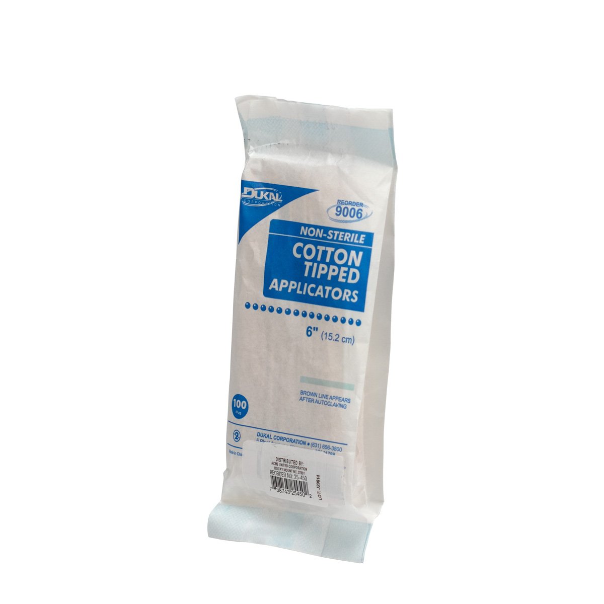 First Aid Only 25-450 Cotton Tipped Applicator with 6 Wooden Shaft (Bag of 100)