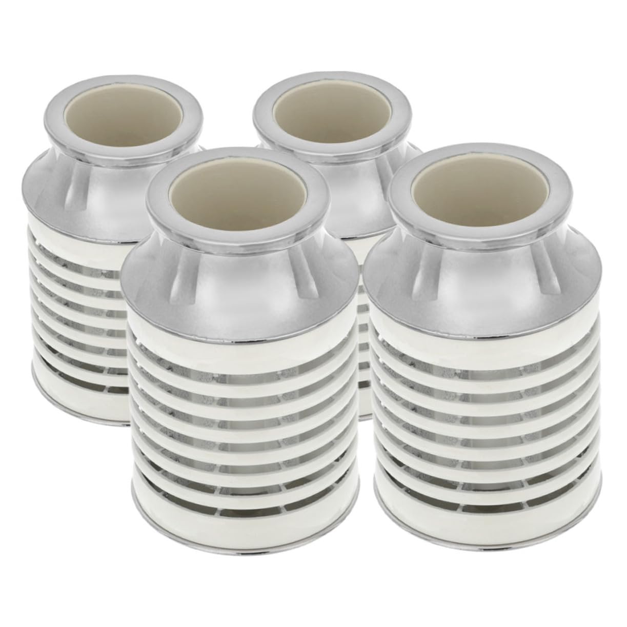 STOBAZA Decorative Curtain Rod Finials 4 Pack Aluminum Alloy End Caps Fit 28mm Rods Easy Installation