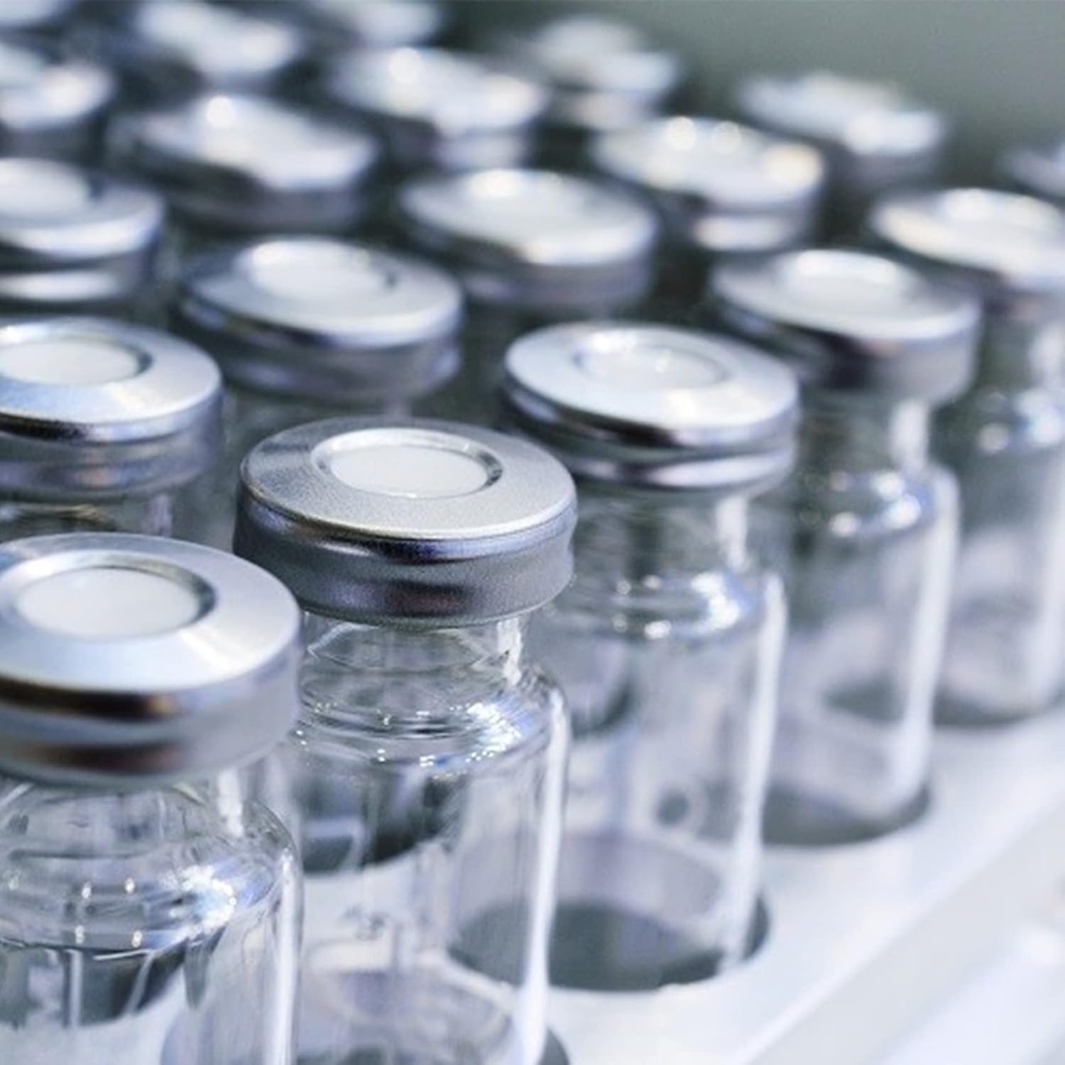 J&K Scientific - Vial de muestra de vidrio transparente de 20 mm, 10 ml, parte inferior plana, con parte superior engarzada (paquete de 100)