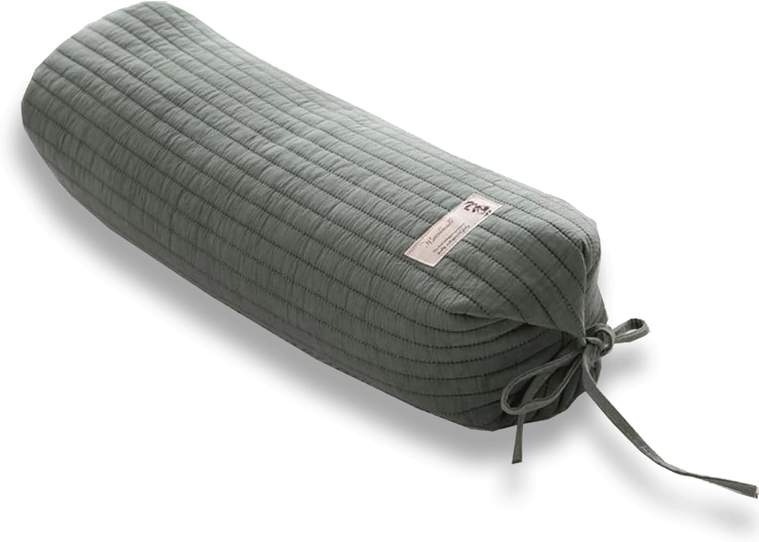 Buckwheat Pillow for Sleeping 14''x21'' Neck Roll Pillow Provide Firm Support, Adjustable Loft Bolster Pillow Relieves Neck and Shoulder Pain (Green)