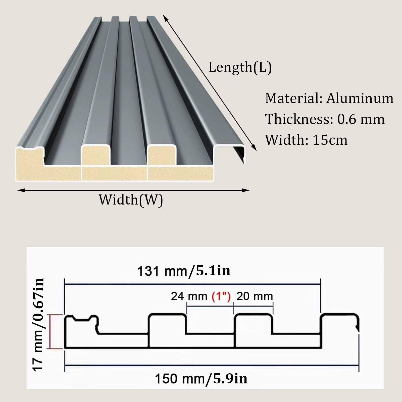 10 paneles metálicos para techo, paneles aislantes de aluminio de alta resistencia para techo, capacidad de carga de 300 kg, para pérgolas,garajes,cobertizos,cenadores,almacenes(L-1.5m/4.9ft)