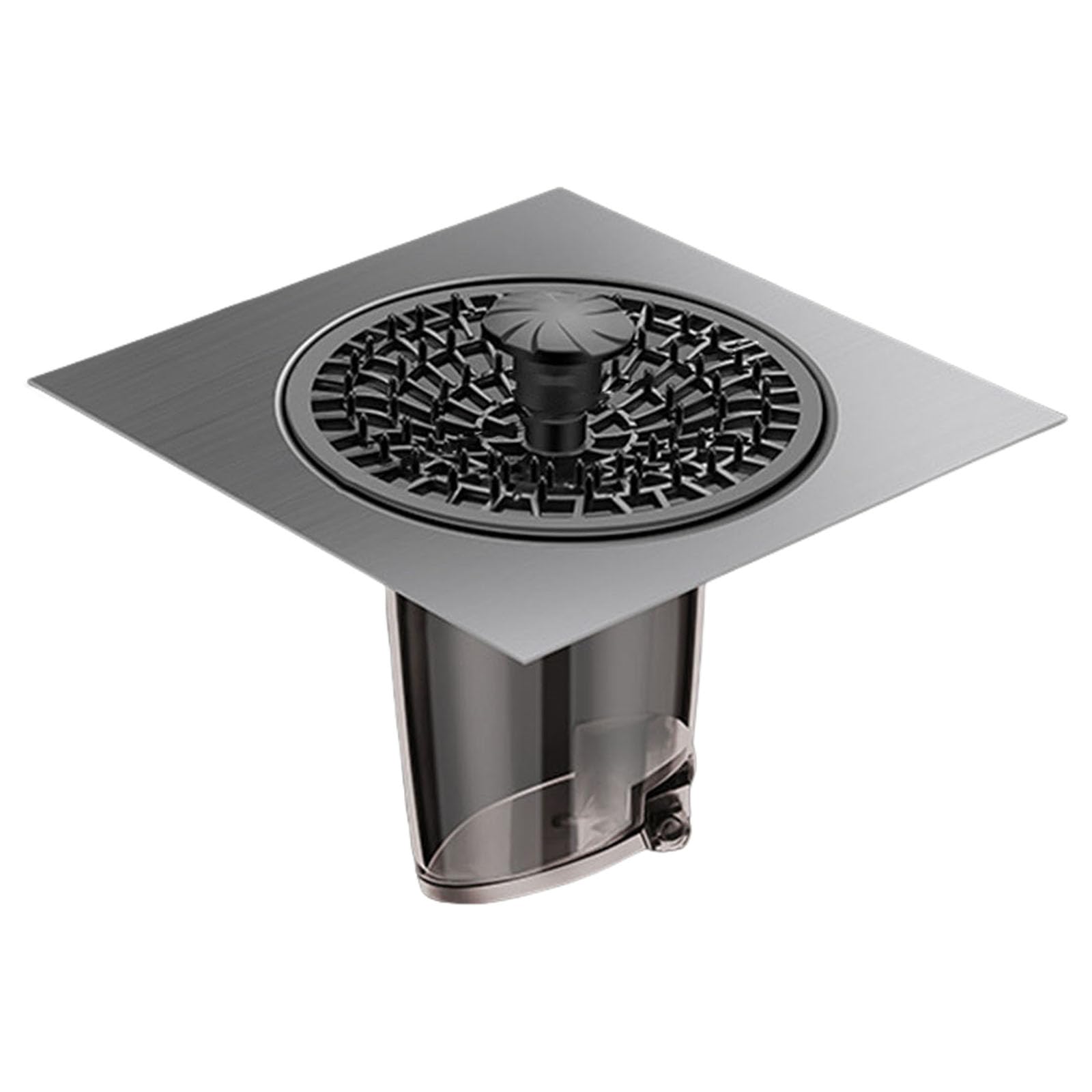 Alloneslife 304 Black Against Bathroom Drain Cover Strong Abs Substance Suitable Shower Floor Drain Security Kitchen Sink Guard
