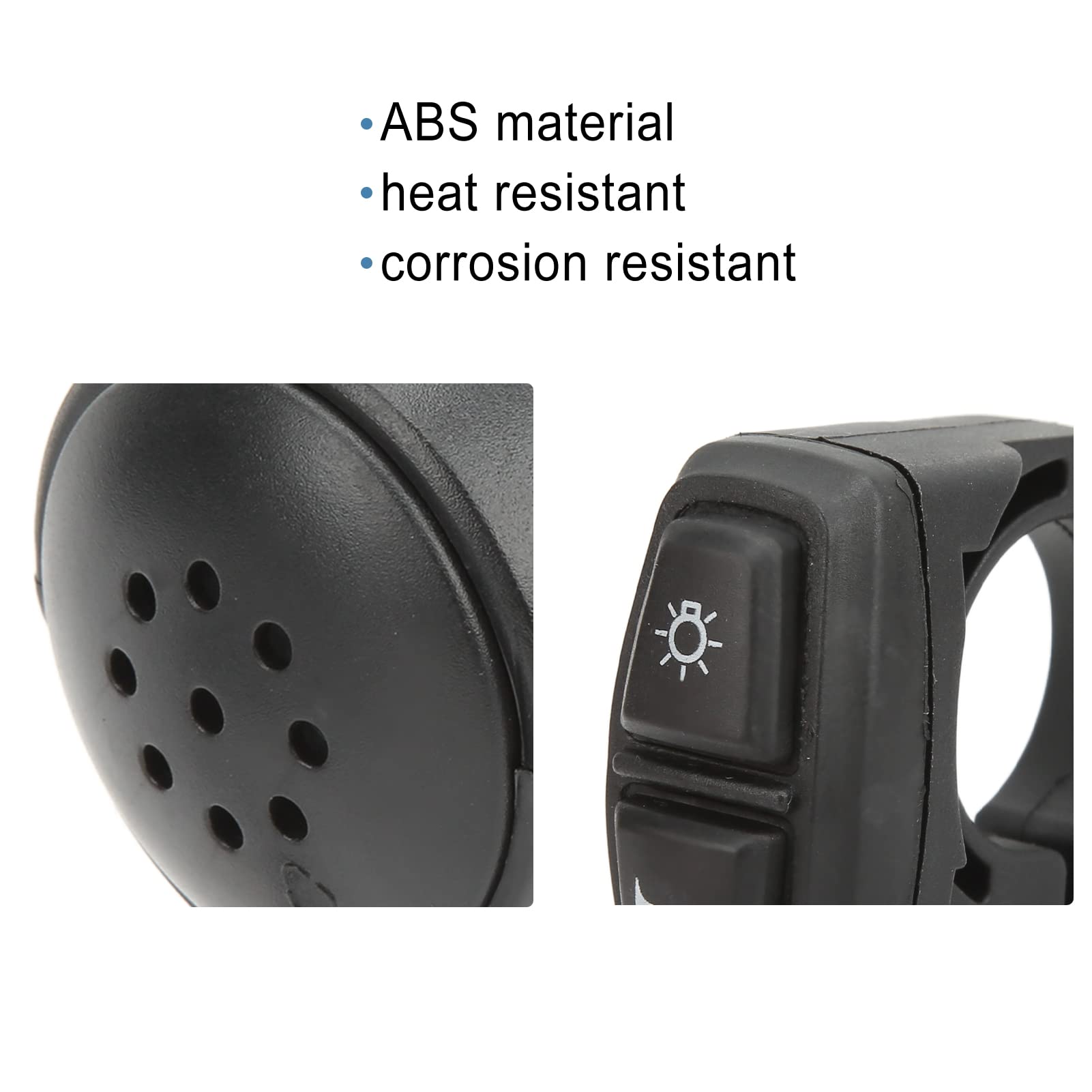 Kit D'éclairage Avant Et Arrière pour Vélo, Ensemble de Phares Et de Feux Arrière de 12 à 72 V avec Avertisseur Sonore pour Bicyclette, Outils de Modification de VéHicule électrique 4 LED, 4 Broches