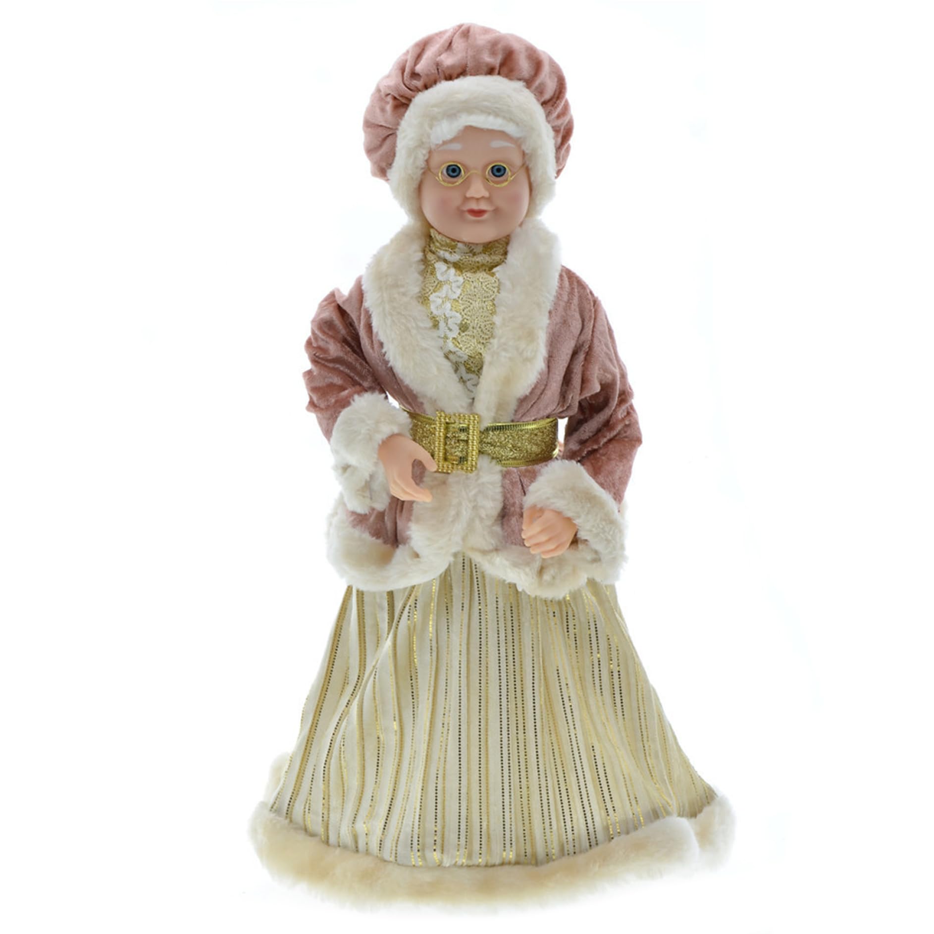 Azidweryq Mrs. Claus Santa Claus Figures 17.7 Inch Realistic Genial Grandmather Christmas Figures Cute Christmas Santa Doll Ornament For Window Table Deorations Father