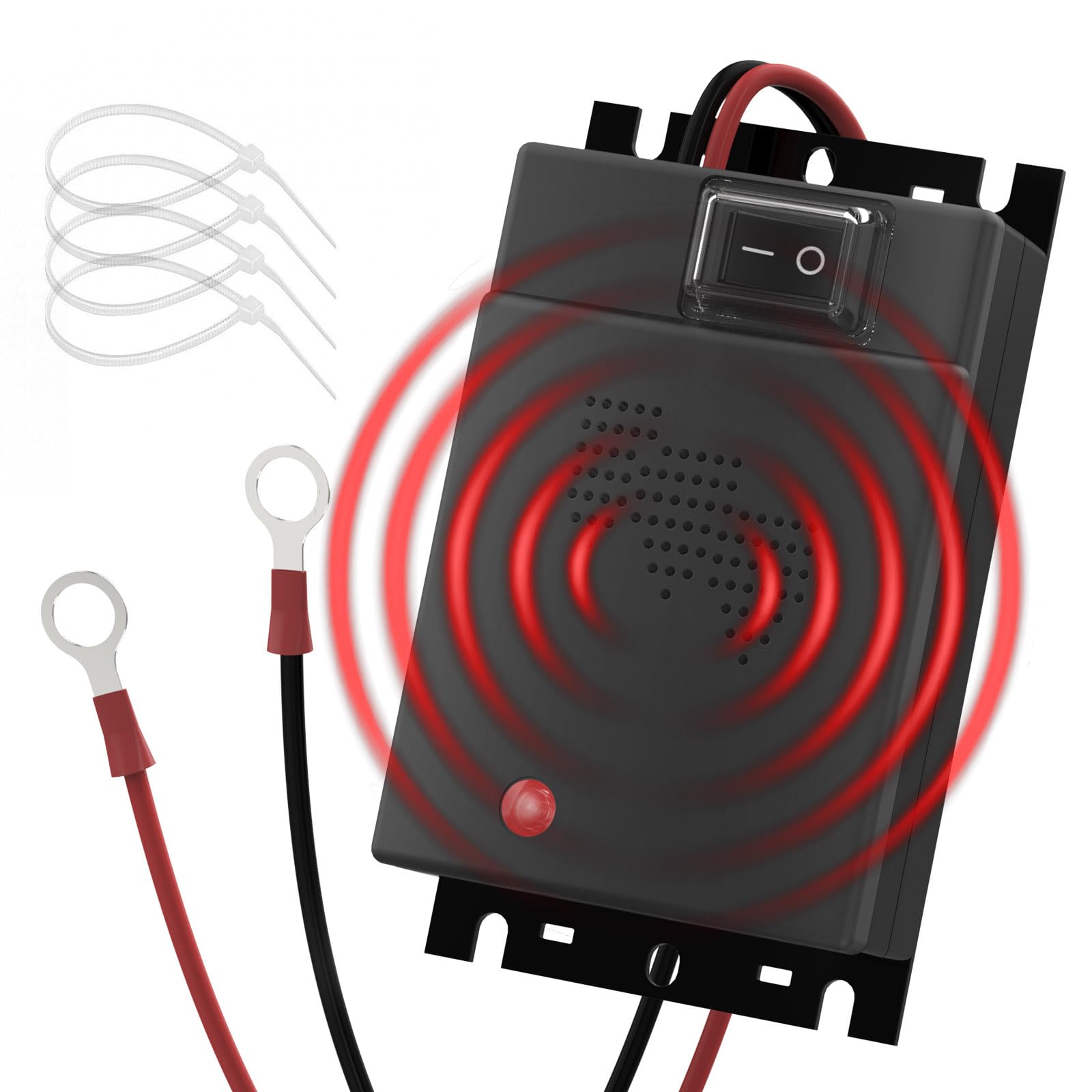 Repellente Topi per Auto, Ultrasuoni per Topi con Collegamento a Batteria 12V, Ultrasuoni per Topi,Adatto per Vano Motore, Auto, Casa, Difesa del Giardino