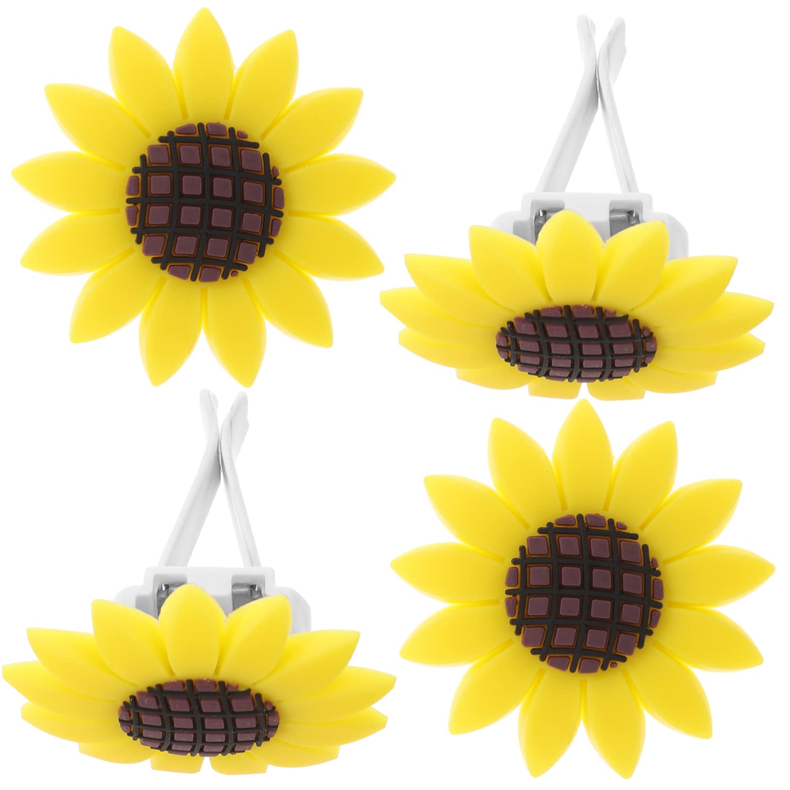 ibasenice 5 Set Di Accessori Per Auto Clip A Forma Di Girasole Clip Per Bocchette Di Ventilazione Per Auto 4 Pezzi * 5