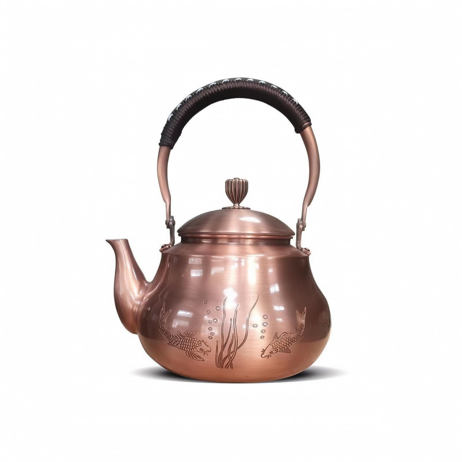 KESOTO Récipient Chauffage en Cuivre avec Gravure Fine et Forme Compacte pour Infuser s Plantes et Servir s Convives
