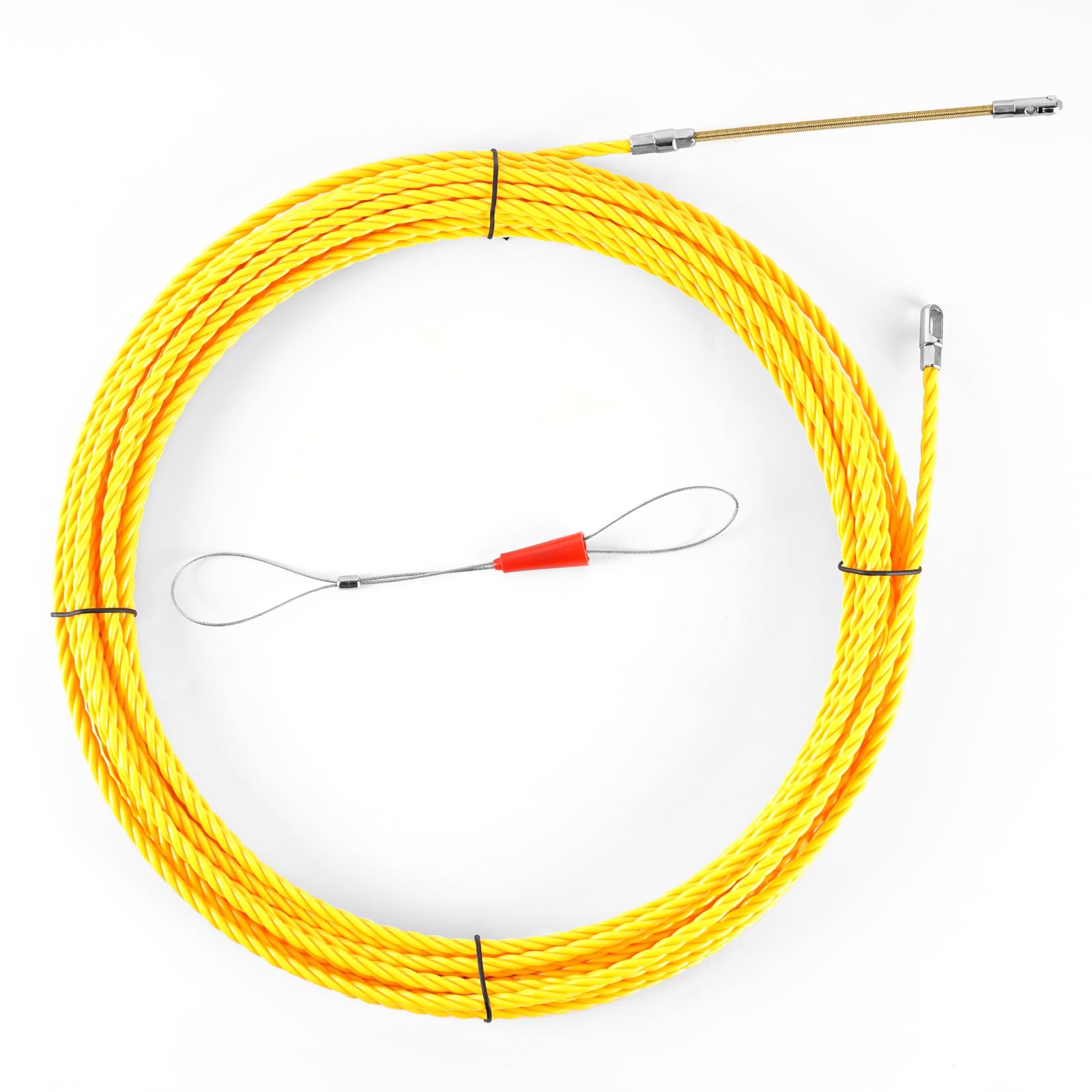 DEPSTECHCable Retracting Aid, Spiral Pull Wire, 15 m, PVC, 3-Way Twisted Retractable Tape with Guide Spring, φ6 mm, Cable Retraction Aid, Ideal for DEPSTECH Endoscope Camera DS520, DS380, WF010 etc.