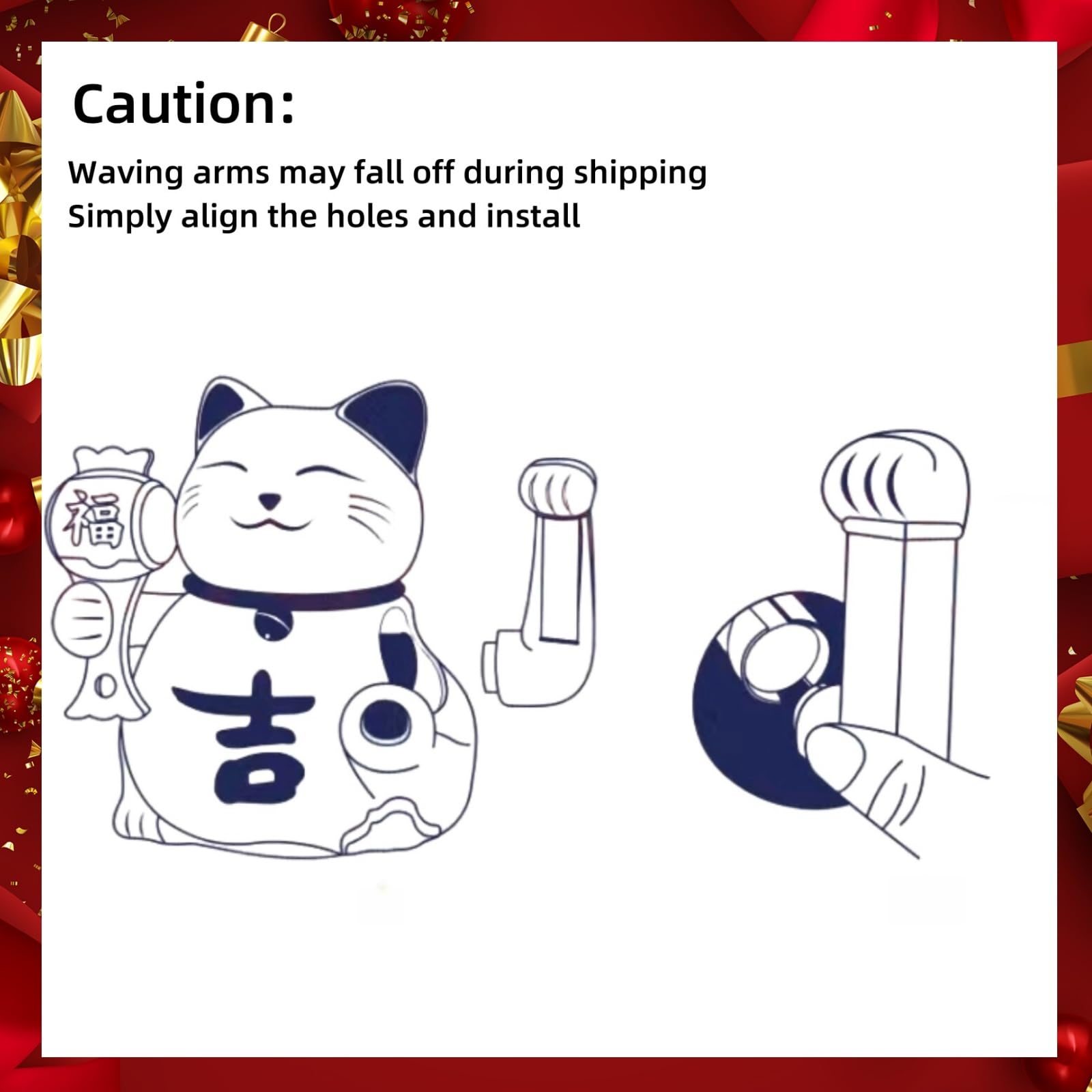 Estatua china de la suerte con brazo ondulante, cerámica Maneki Neko, decoración de gato de la fortuna del dinero para apertura de tiendas, oficina, caja registradora, decoración de