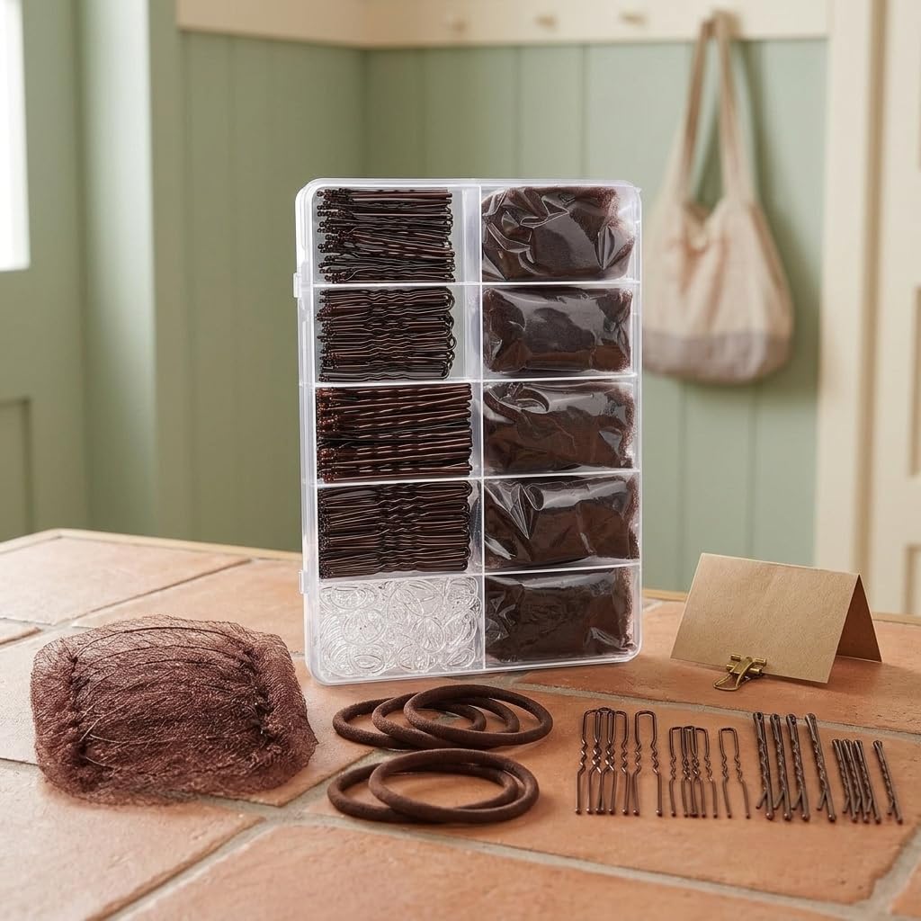 Dance Hair Accessories Kit 240 Pieces with Hairnets Bobby Pins