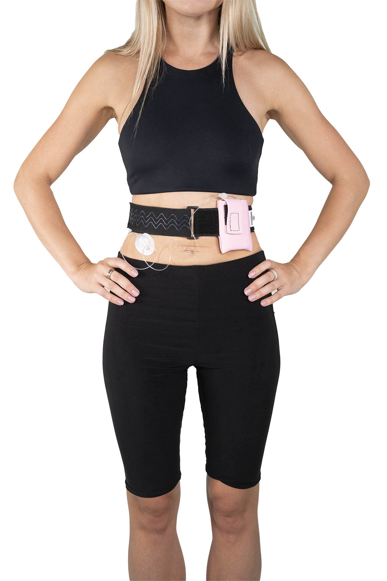 Pumpcases Adjustable Rose Insulin Pump Belt – Diabetic Insulin Pump Stretch Band – Waist Belt Insulin Pump Case – Compatible with Medtronic 780G – Assembled in the USA (Medium)