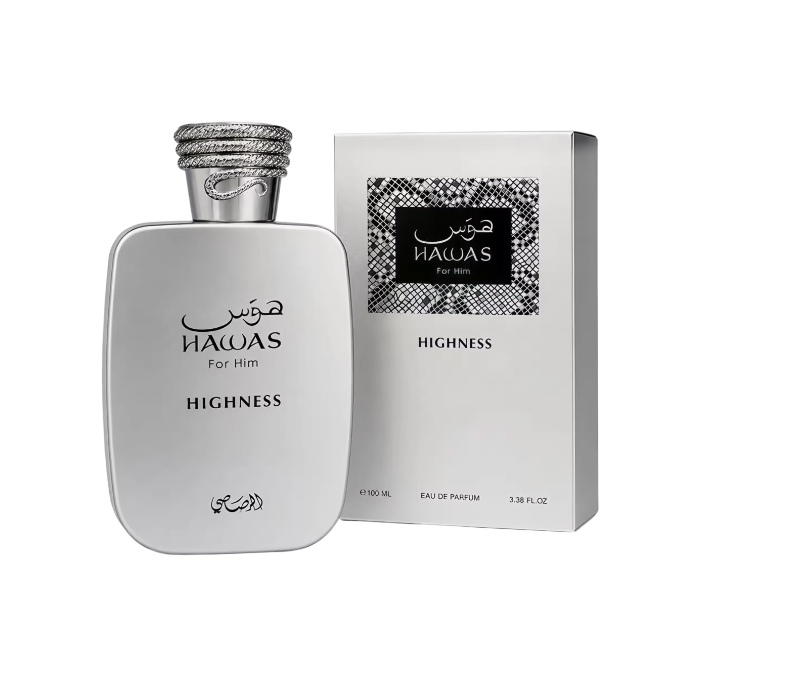 Rasasi Hawas Highness Eau De Parfum 100ml, Perfume Árabe para Hombre | De Larga Duración, Incluye Atomizador Recargable, Fragancia Oriental con Notas de Ámbar, Jazmín y Cedro