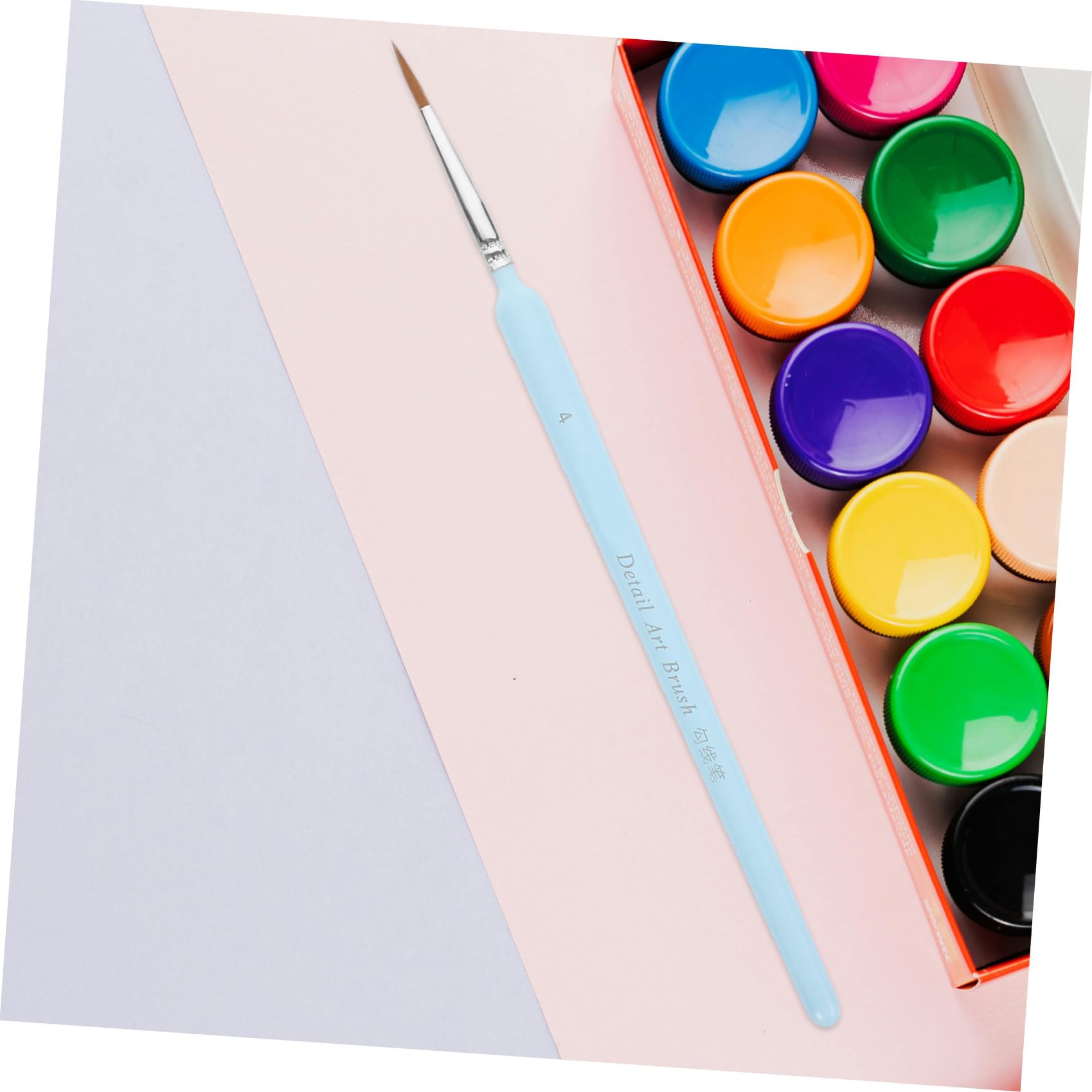 NUOBESTY Ensemble De 55 Pinceaux Miniatures pour Peinture De Détail pour Gouache Aquarelle Acrylique Huile Pointes Assorties
