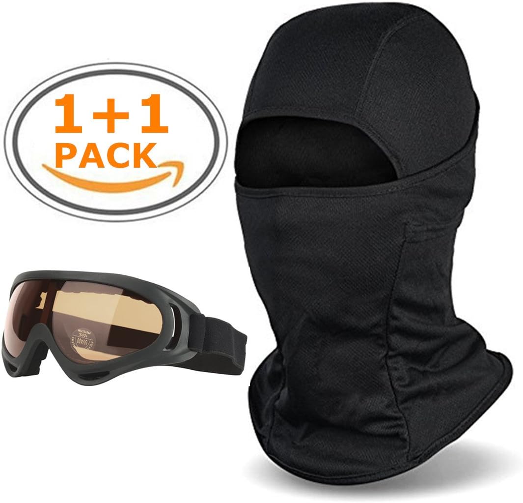 Balaclava - Windproof Ski Face Mask-Ski Goggles,Cold Weather Face Mask Motorcycle Neck Warmer Tactical Hood,Ultimate Thermal Retention in Outdoors Super Comfortable Hypo-allergenic Moisture Wicking