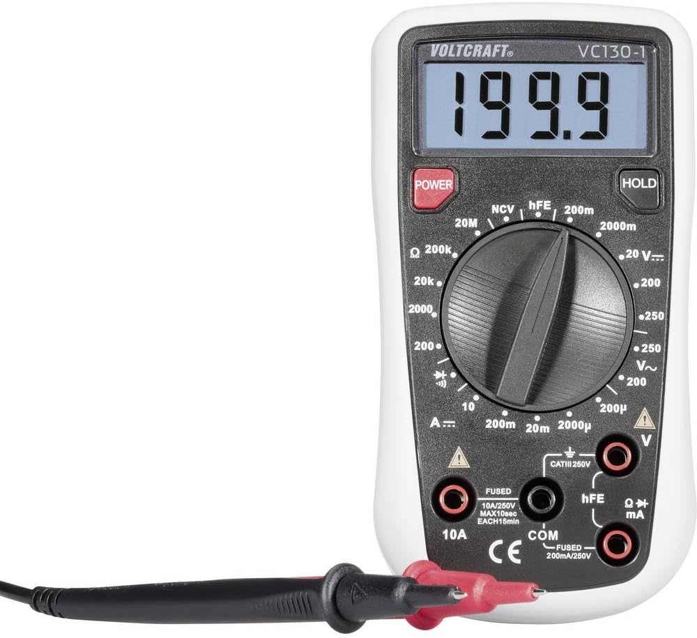 VOLTCRAFT VC130-1 Hand-Multimeter digital CAT III 250V Anzeige (Counts): 2000