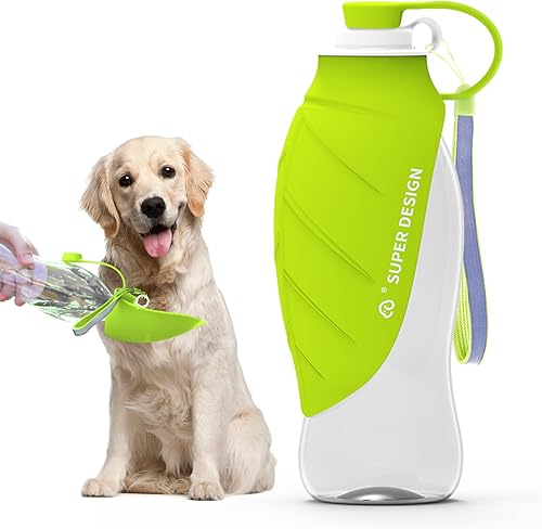 SUPERDESIGN Botella de agua para perro, botella de agua portátil para perros pequeños a grandes, botella de agua de viaje para perros a prueba de