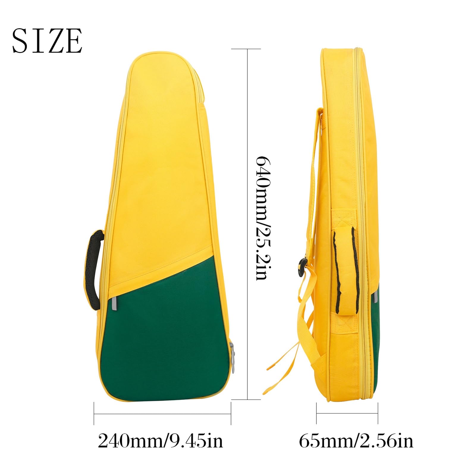 Estuche para Ukelele Tenor, Estuche para Ukelele Guitalele con Correas Ajustables Material de Tela Oxford Liviano y Estable para Ukelele de 23 Pulgadas o Guitarra Pequeña (YELLOW)