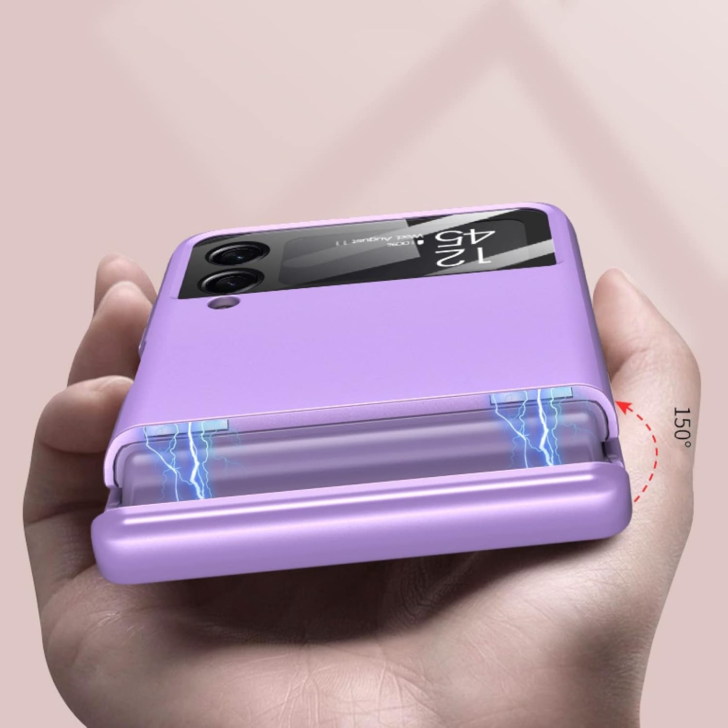 Ultra-thin Magnetic Folding Screen Phone Case For Samsung Galaxy Z Flip 3, Personalized All-inclusive Phone Protective Cover For Flip3