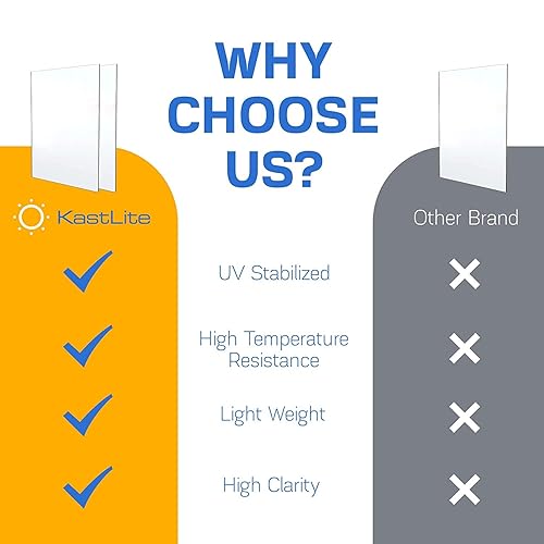 Miniatura 3 de KastLite Hoja de policarbonato  Policarbonato de 14 pulgadas de grosor  Hoja de plástico transparente de 0.5 x 1.5 pies  Hoja transparente