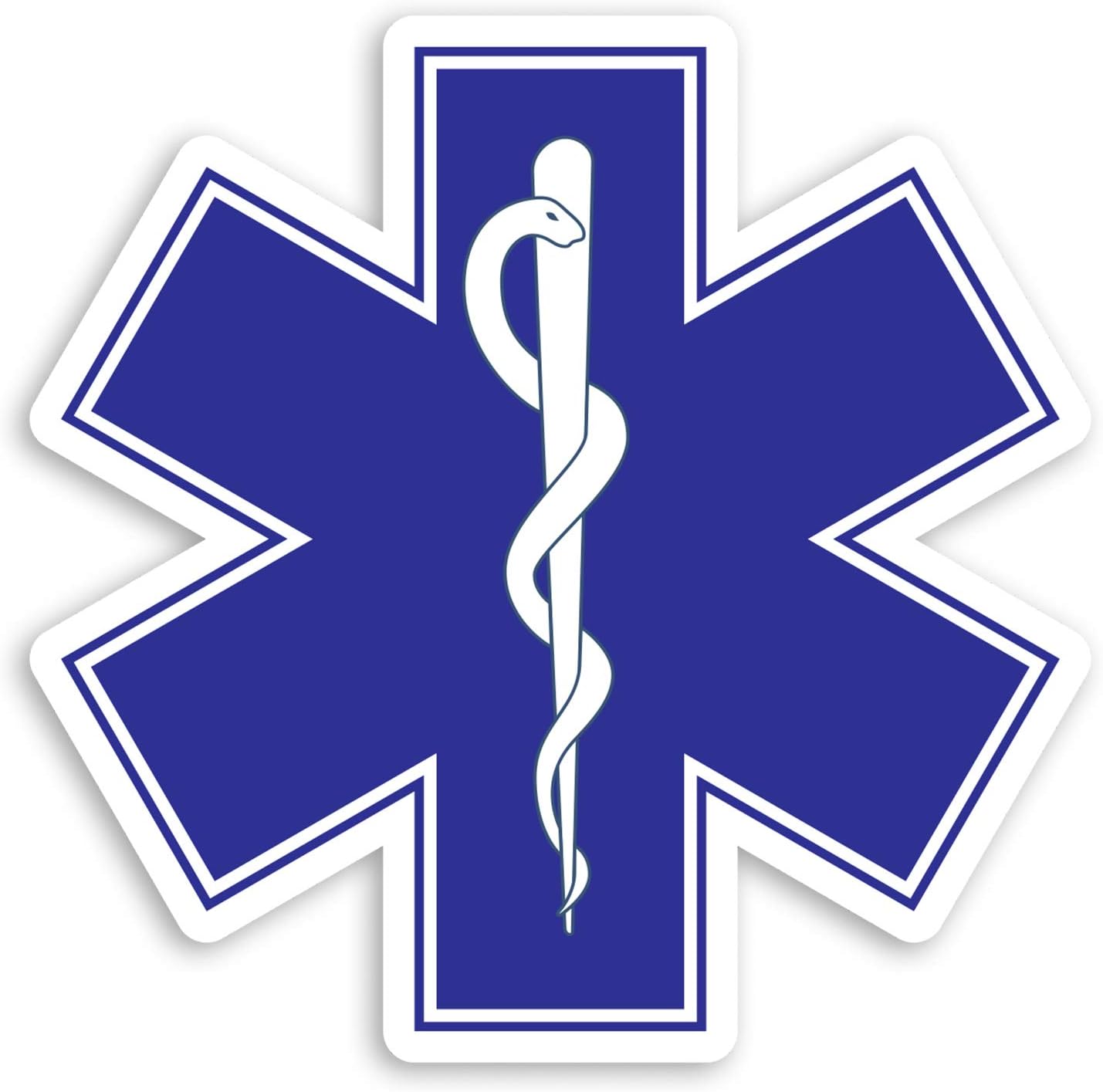 2 x Medical Symbol Vinyl Stickers Caduceus Doctor Nurse Sticker