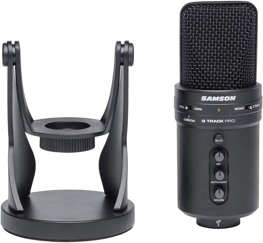 Holiday Deals 🛒 Samson G-Track Pro USB 24-bit Studio Condenser Mic with Audio Interface + Samson Professional Studio Reference Headphones – Top Value!