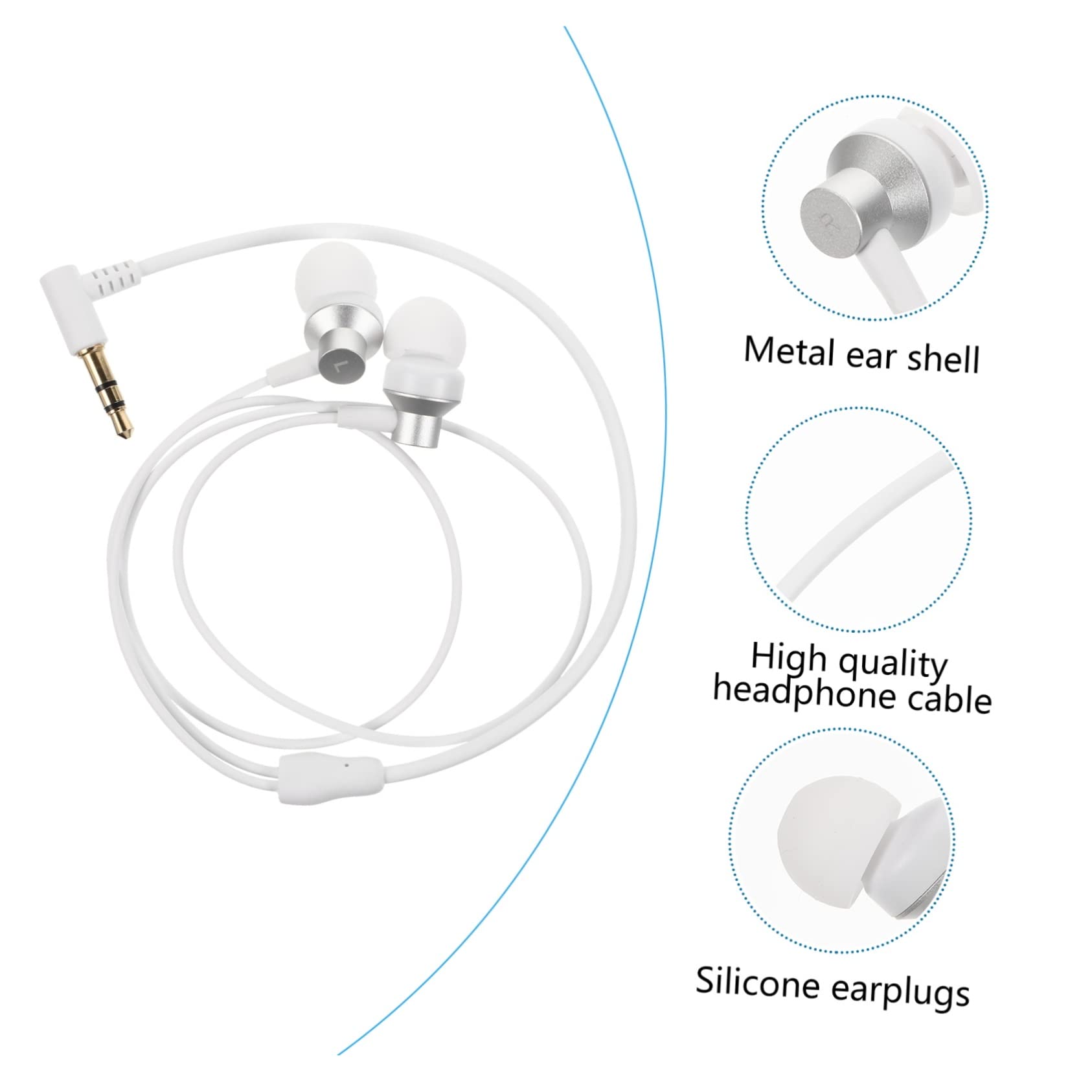 jojofuny 3 Piezas Gafas VR Auriculares Intrauditivos Auriculares con Cable Auriculares con Cable Auriculares Supraaurales Auriculares Intrauditivos Auriculares De Plástico Auricular