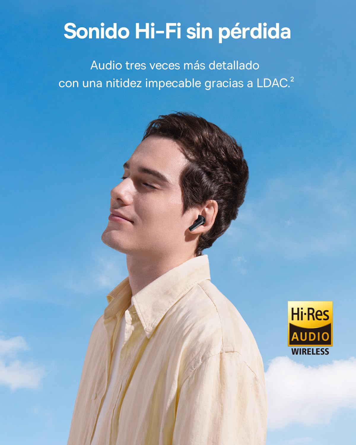 Baseus BP1 Pro Auriculares Inalámbricos Blueooth 6.0, Auriculares Bluetooth Cancelación de Ruido -50 dB, Hi-Res & LDAC, 7 Modos EQ, Hi-Res, 6 Mic AI, IP55, Duración de 55H