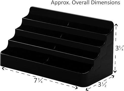Miniatura 2 de Tarjetero acrílico ocho ranuras cuatro niveles encimera 3.5 x 2 pulgadas, pantalla de ahorro de espacio para médicos, consultorios y complejos