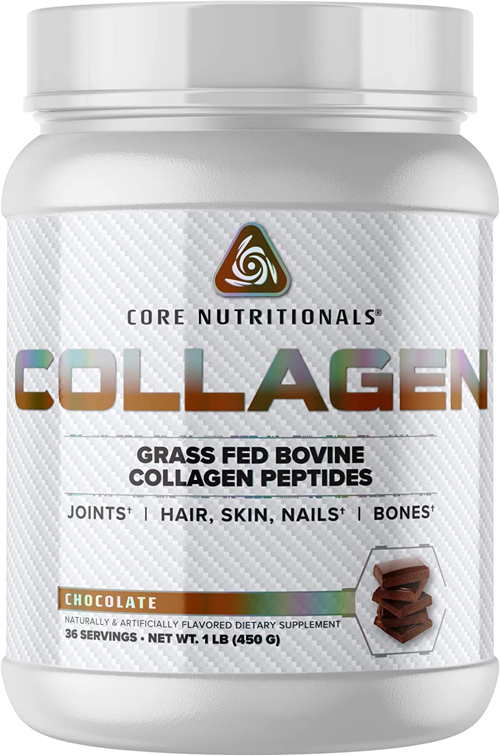 Core Nutritionals Collagen Peptides, Beauty Support, Chocolate, 1 lb