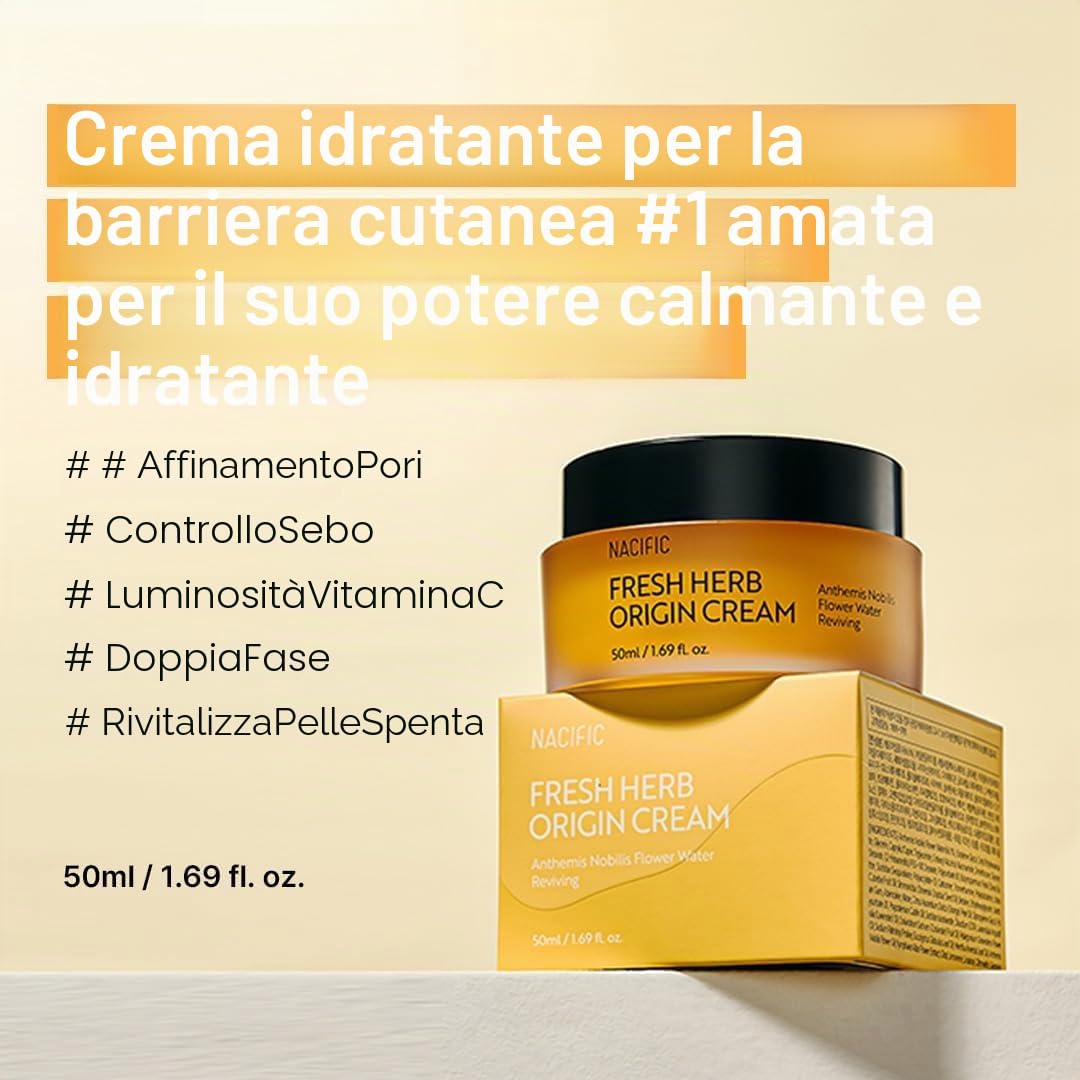 NACIFIC Fresh Herb Origin Cream (50ml) - Crema Viso Idratante con