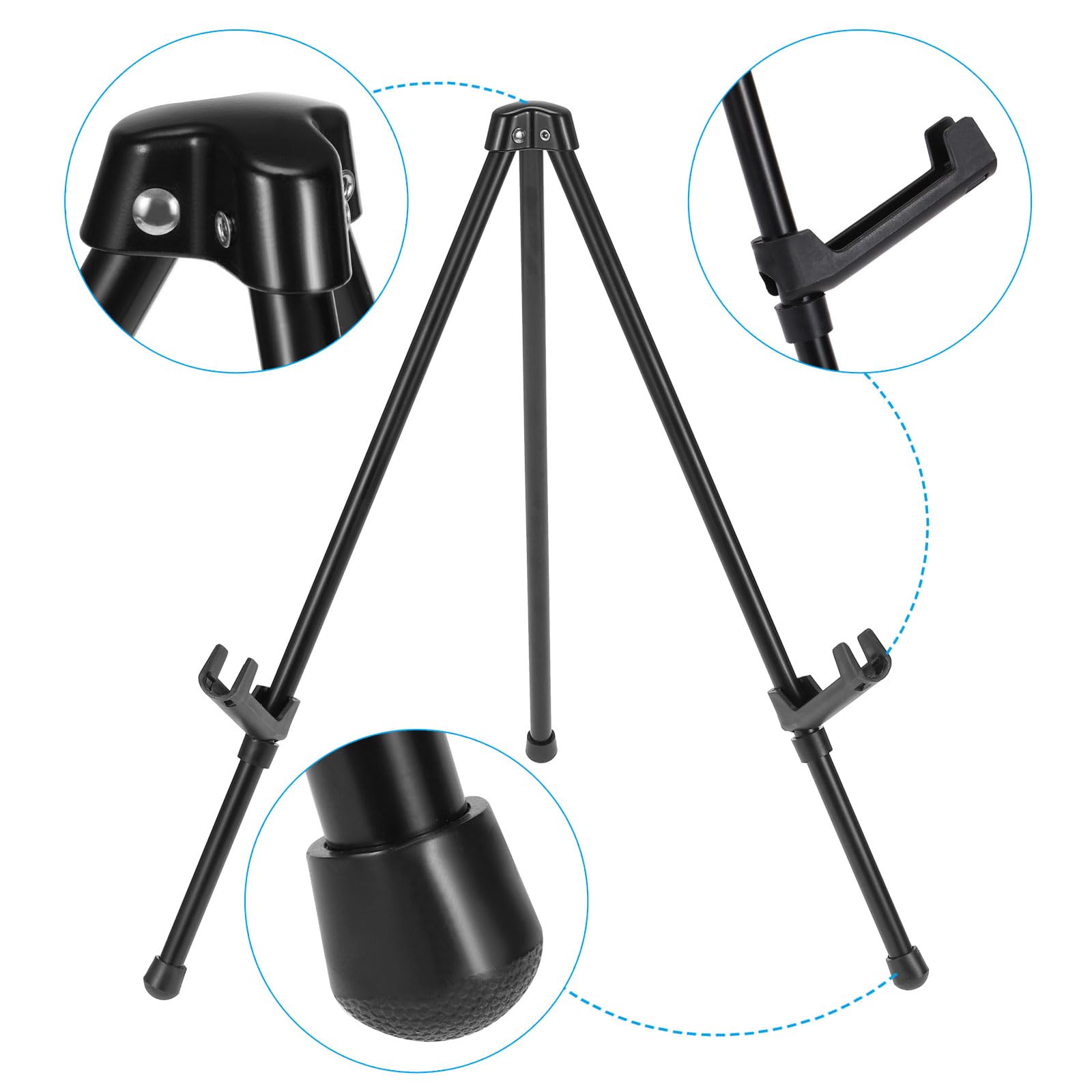 PATIKIL 2Set Tabletop Easel Stand for Display 14in Table Top Easel Stand Small Portable Tripod Aluminum for Signs Poster Art Painting Decor Picture Wedding - Image 3