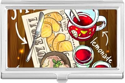 Appetizer Lemonade Steak France Business Card Holder Case Pocket Box Wallet
