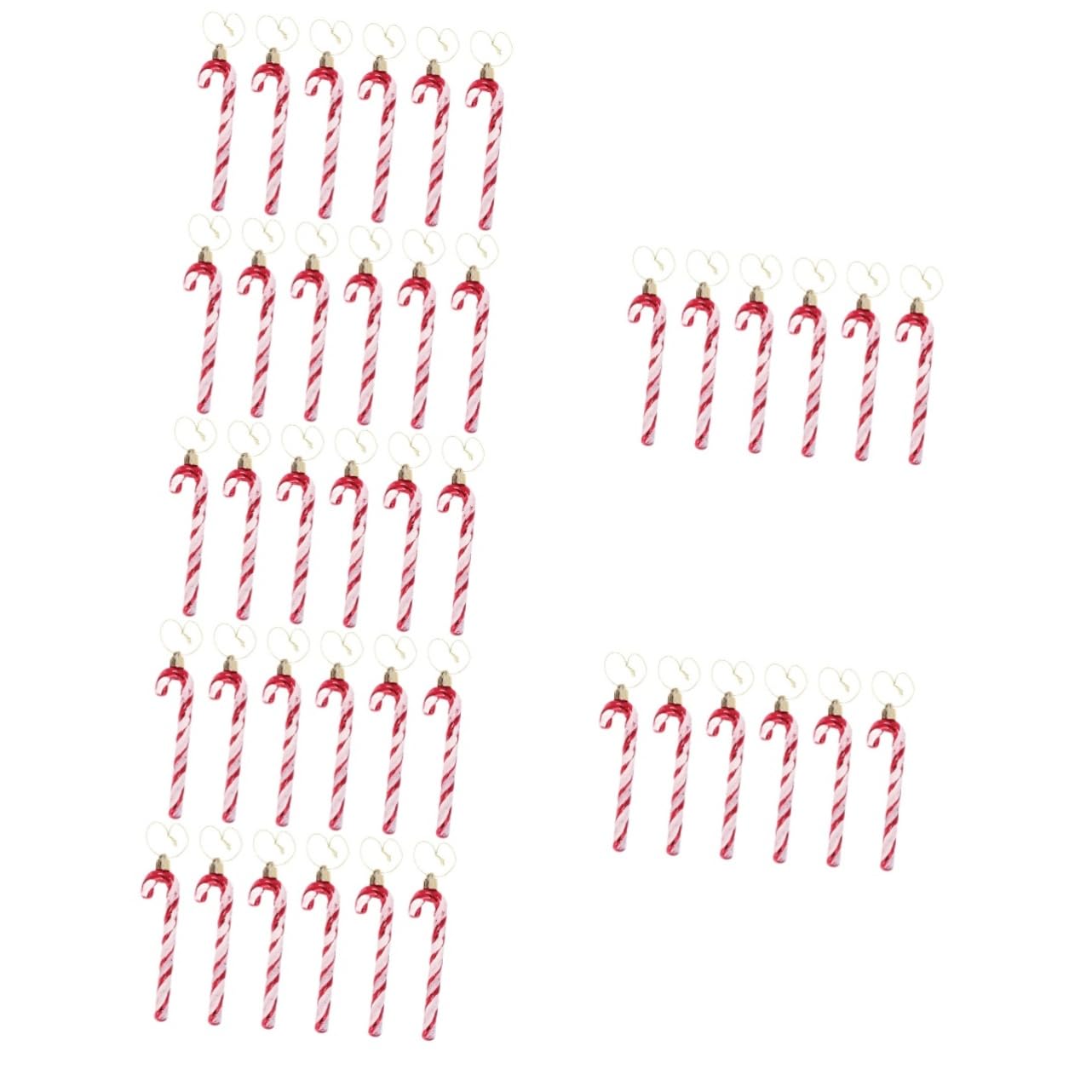 MAGICLULU 7 Sätze Weihnachtsstock Weihnachtsbaum-anhänger Weihnachtsbaum-hängeornamente Christbaumschmuck Zum Aufhängen Weihnachtsverzierung Zuckerstange Weihnachtsdeko Überzug 6 Stück * 7