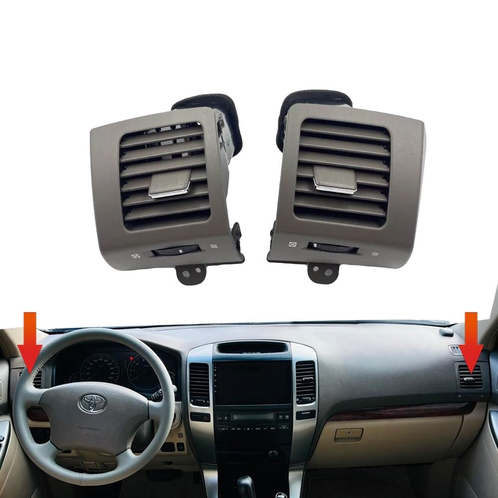Kompatibel Mit Toyota Für Land Für Cruiser Für Prado 120 2003 2004 2005 2006 2007 2008 2009 Lüftungsdüse Für Das Armaturenbrett(2PCS Black LR)