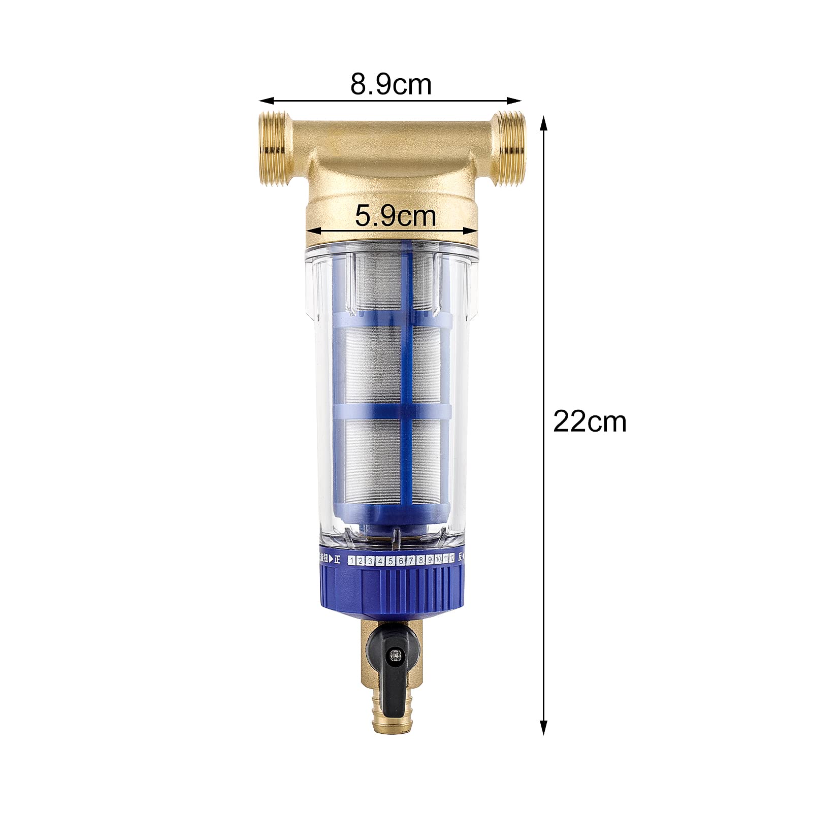 KingSaid Filtro de agua para manguera de pozo, filtro de sedimentos