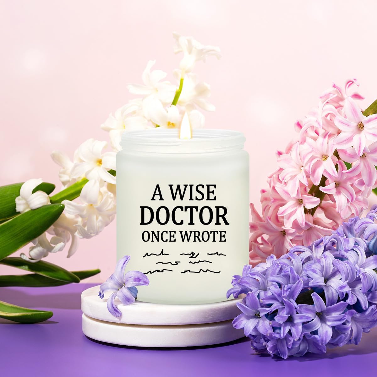 Risnoae Doctor Appreciation Gifts for Women - A Wise Doctor Once Wrote Candle - Doctors Day Thank You Christmas Gifts - Image 9