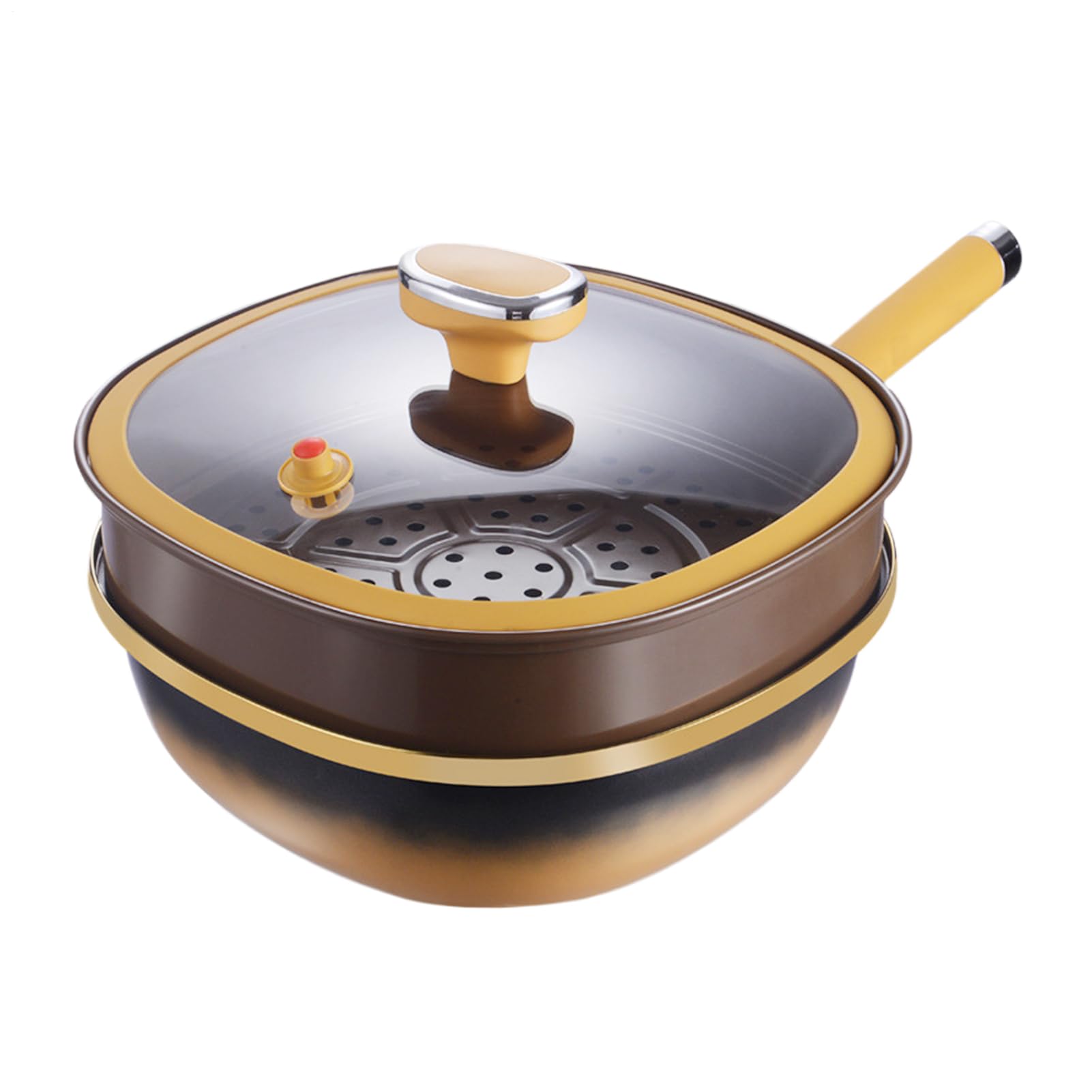 Sartén Olla Con Tapa Para Placa Eléctrica, Grill Y Vitrocerámica | Sartén Grande de Titanio Antiadherente Para Cocinar Y Hornear Panqueques, Tortillas Y Huevos En Casa Y