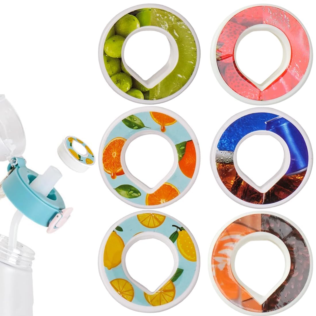 6 PCS Air Flavour Pods per bottiglie Air, disponibili in diversi gusti, adatte alle nuove bottiglie d'acqua aromatizzate