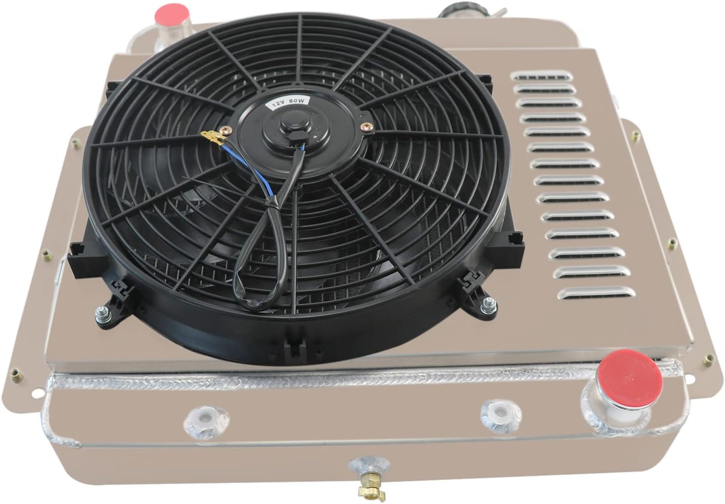 Radiator for Chevy II Nova 1962 1963 1964 1965 1966 1967, All Aluminum Chevy 2 Radiador (3 core radiator + shroud/fan + relay)
