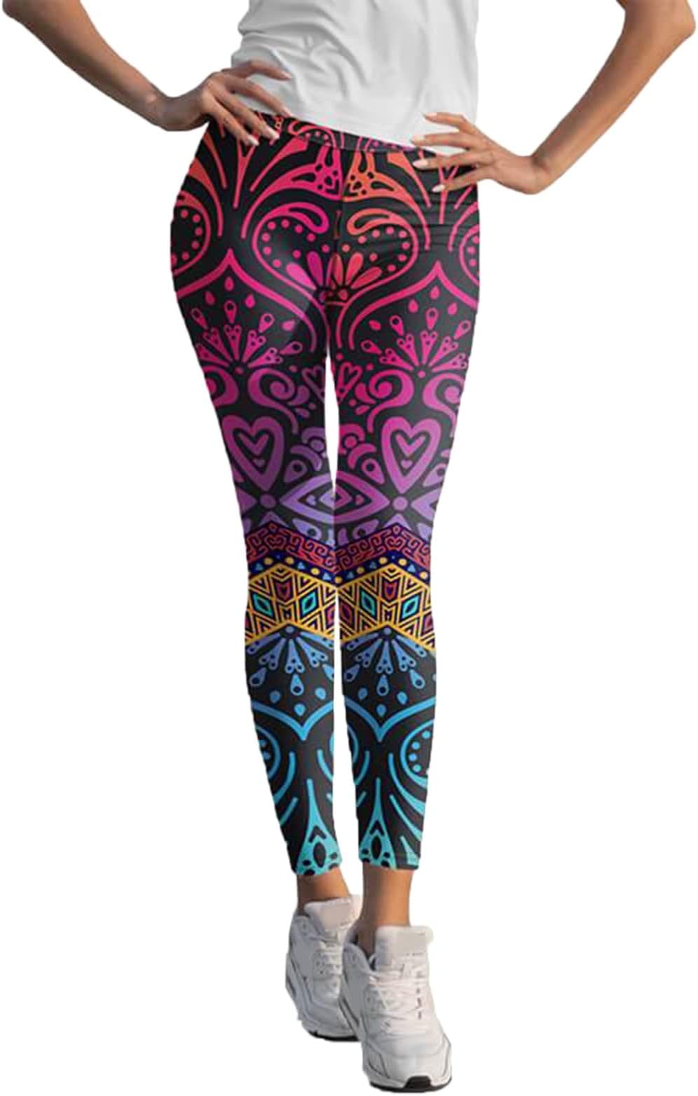 LAOSU Women's Pilates Leggings Print Running Navy Floral Slim for Yoga Daisy Personalised Women Colourful Pants Yoga Pants Organic Yoga Pants
