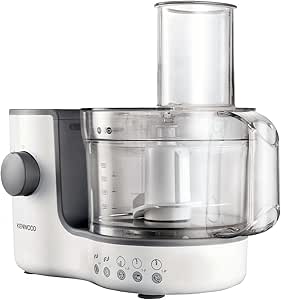 Kenwood Compact Food Processor, 1.4L Bowl, Blender, Emulsifying, Chopping Blade, Shredder Disc 400W, FP120, White