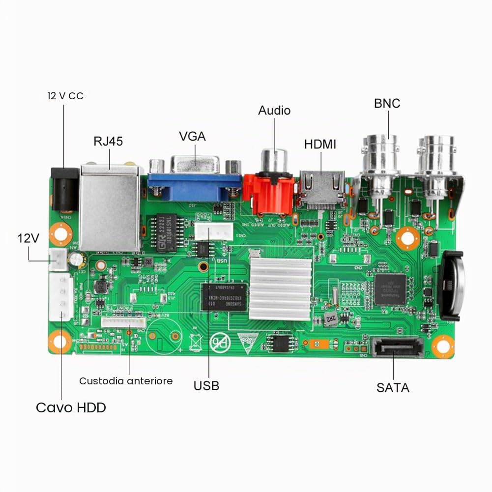 265X 4CH 1080 P IP DVR Board XMEYE NVR 4 Canali 6 IN 1 AHD TVI CVI Hybrid DVR Recorder Board per CCTV System