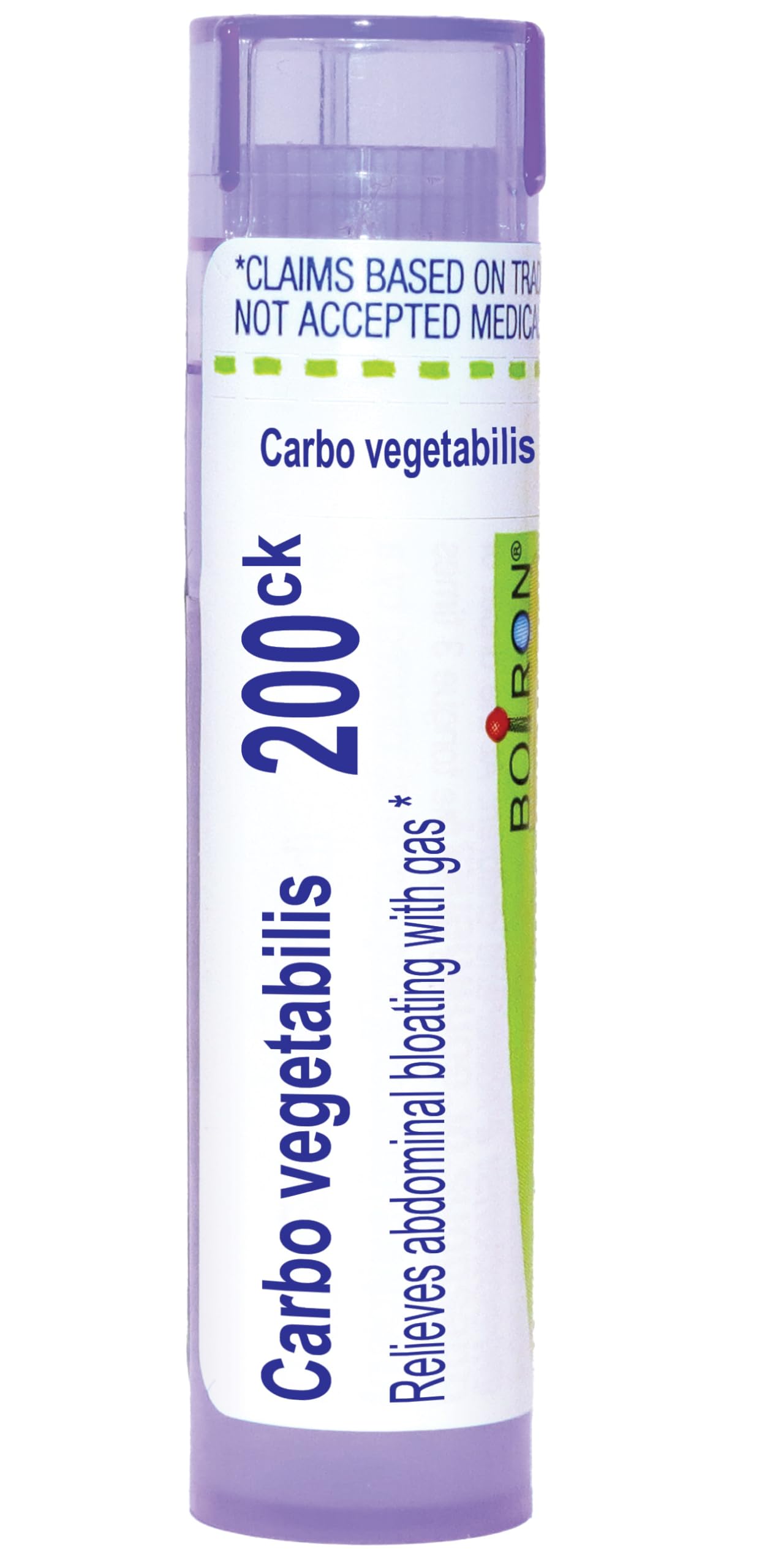 Boiron Carbo Vegetabilis 200Ck Homeopathic Medicine for Bloating & Gas - 80 Pellets